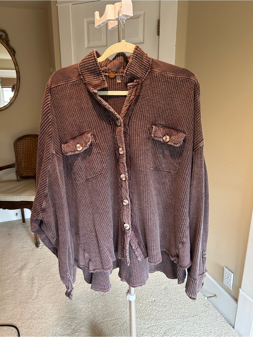 Women’s Free People One Scout Jacket. Large. Plum color. Great condition.